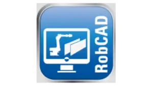 Robcad-Logo – ein Symbol für fortschrittliche Simulations- und Offline-Programmierungslösungen, vertreten durch die KMM Automation GmbH.