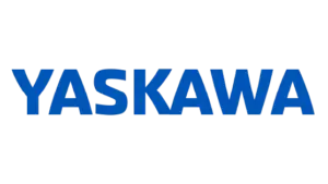 Yaskawa Robot-Logo – ein Symbol für präzise und zuverlässige Robotiklösungen, vertreten durch die KMM Automation GmbH.